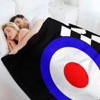 Mod Or Ska Two Tone Checks And Target Premium Throw Blanket