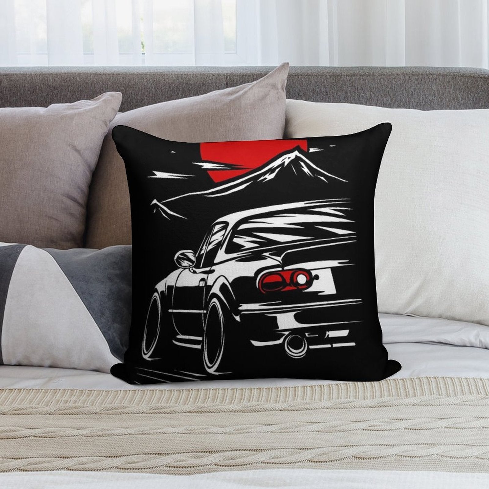 Mazda MX-5 Miata Soft High-Density Material Throw Pillow