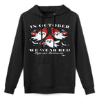 in October We Wear Red Dyslexia Awareness Halloween Ghost Colorfast Hoodie