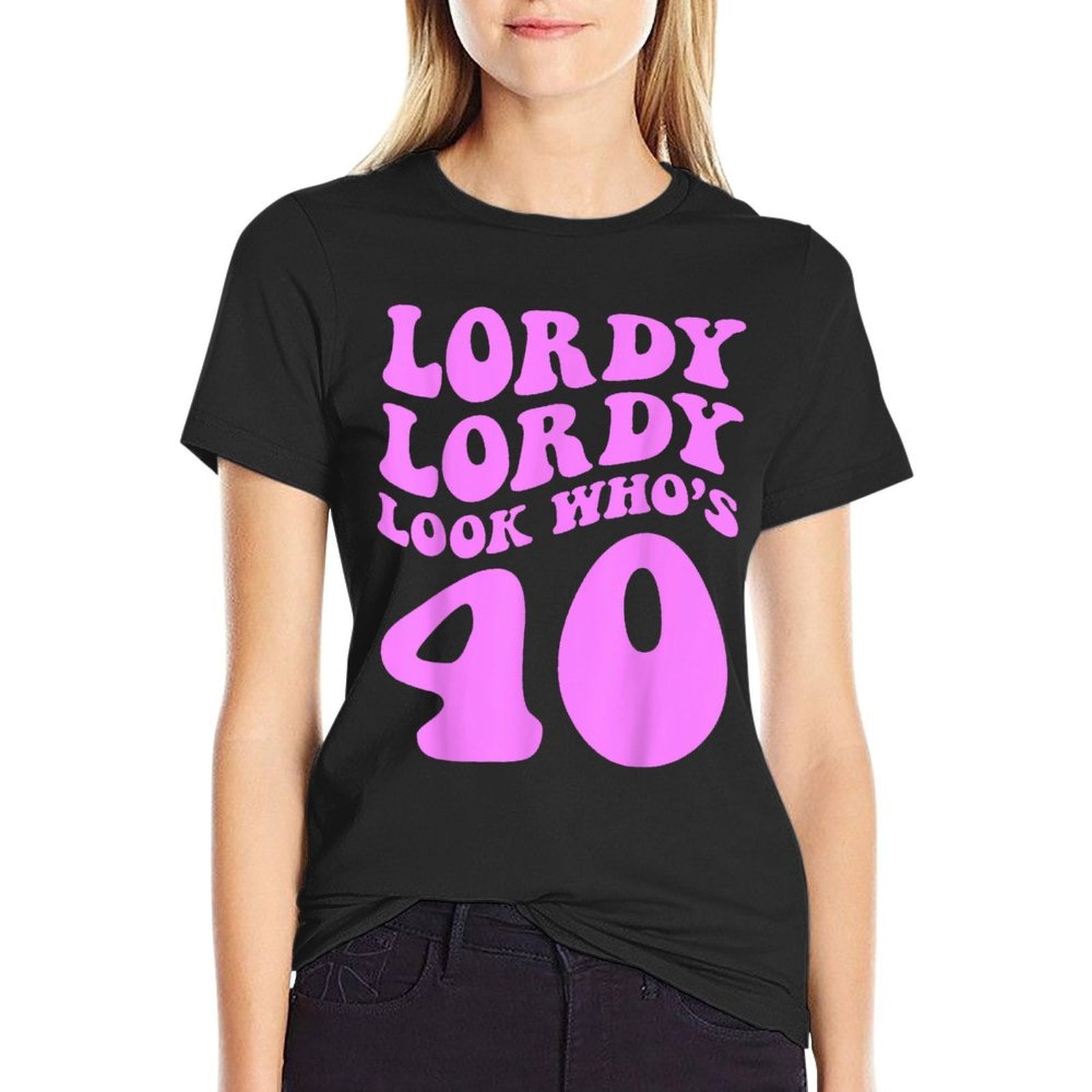 Lordy, Lordy Look Who's 40 Funny 40th Groovy Birthday  Vintage-inspired T-Shirt