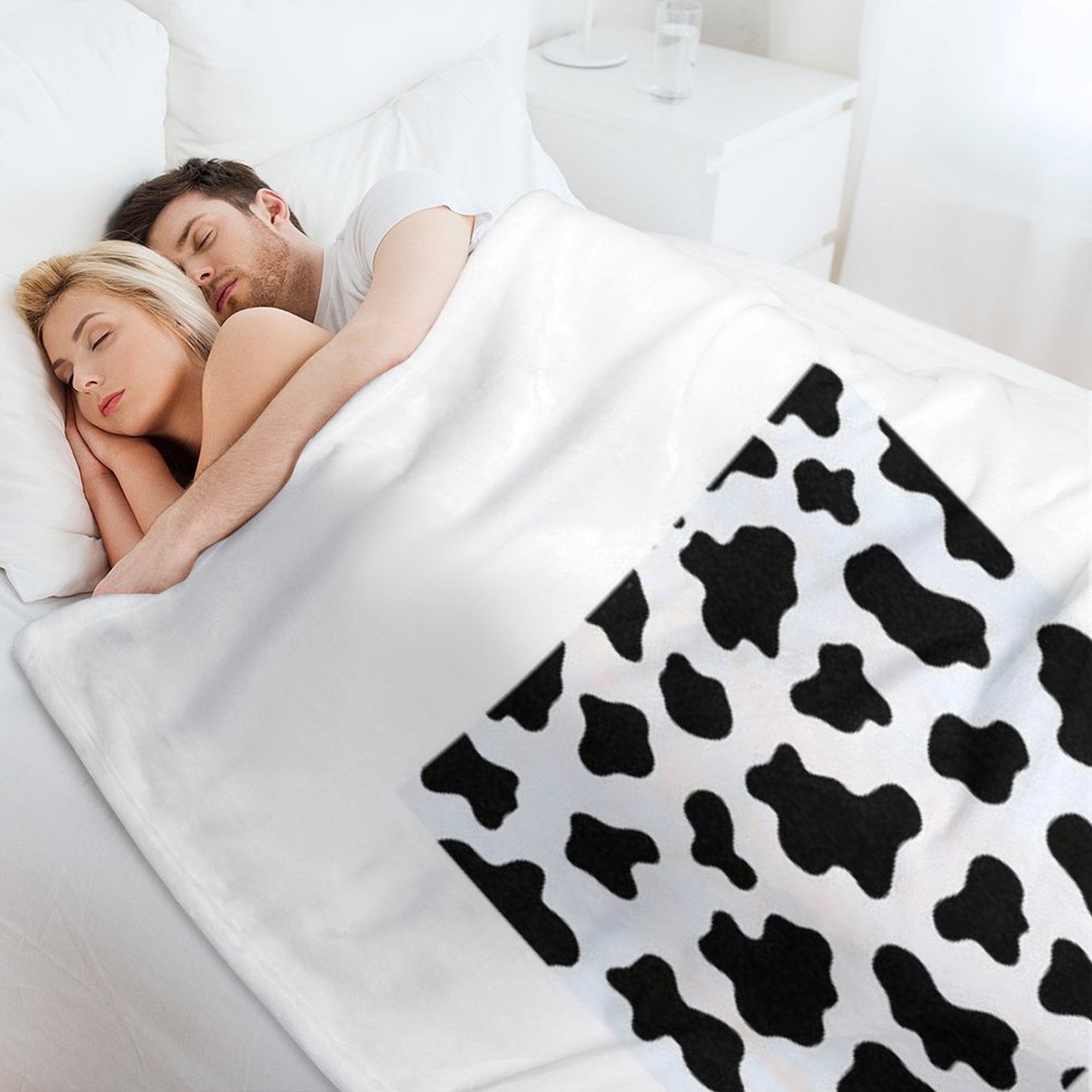 Cow Print Eco-conscious Throw Blanket