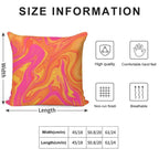 Orange And Pink Swirl Soft Gift Ready Throw Pillow