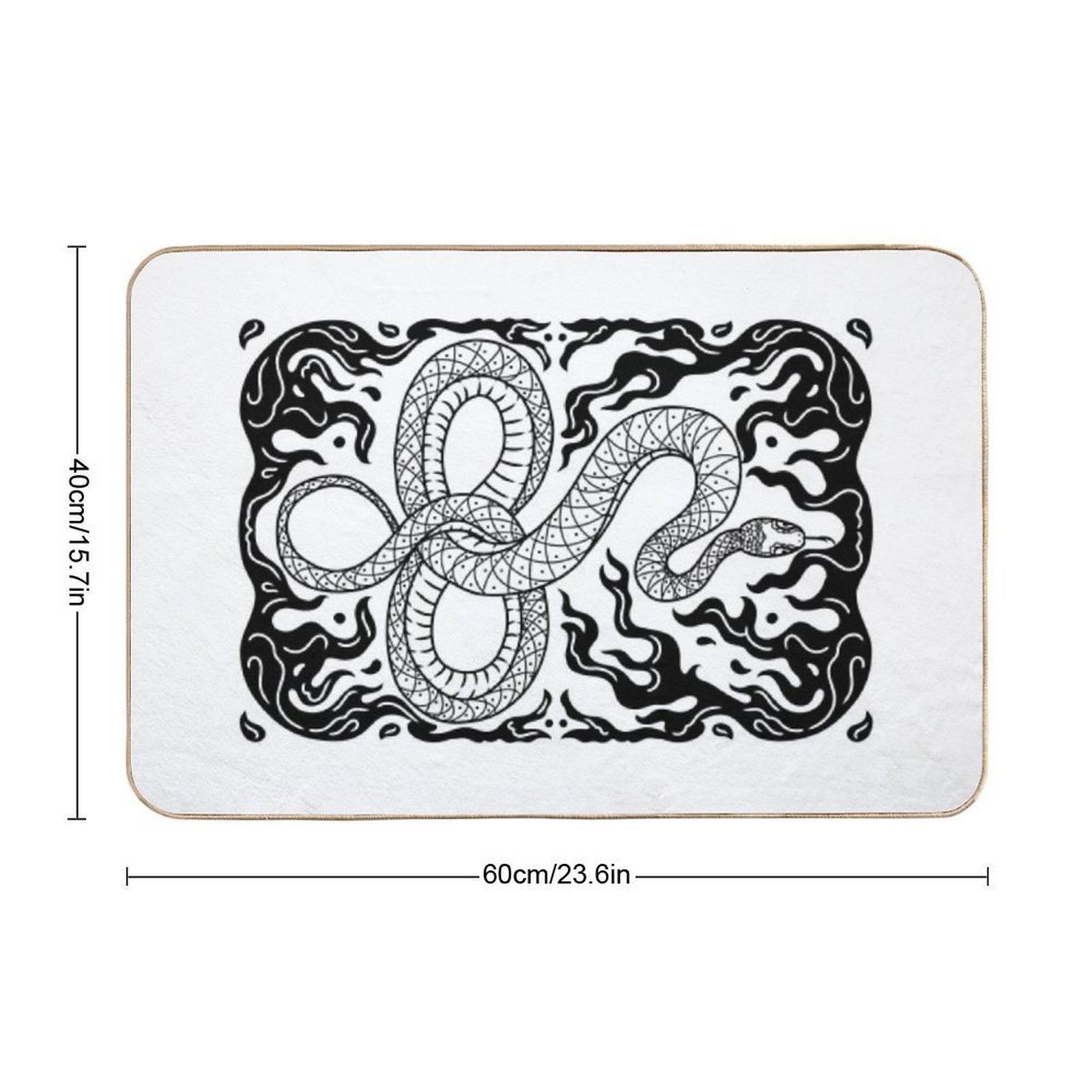 Snake Flames 2  Anti-Trip Bath Mat