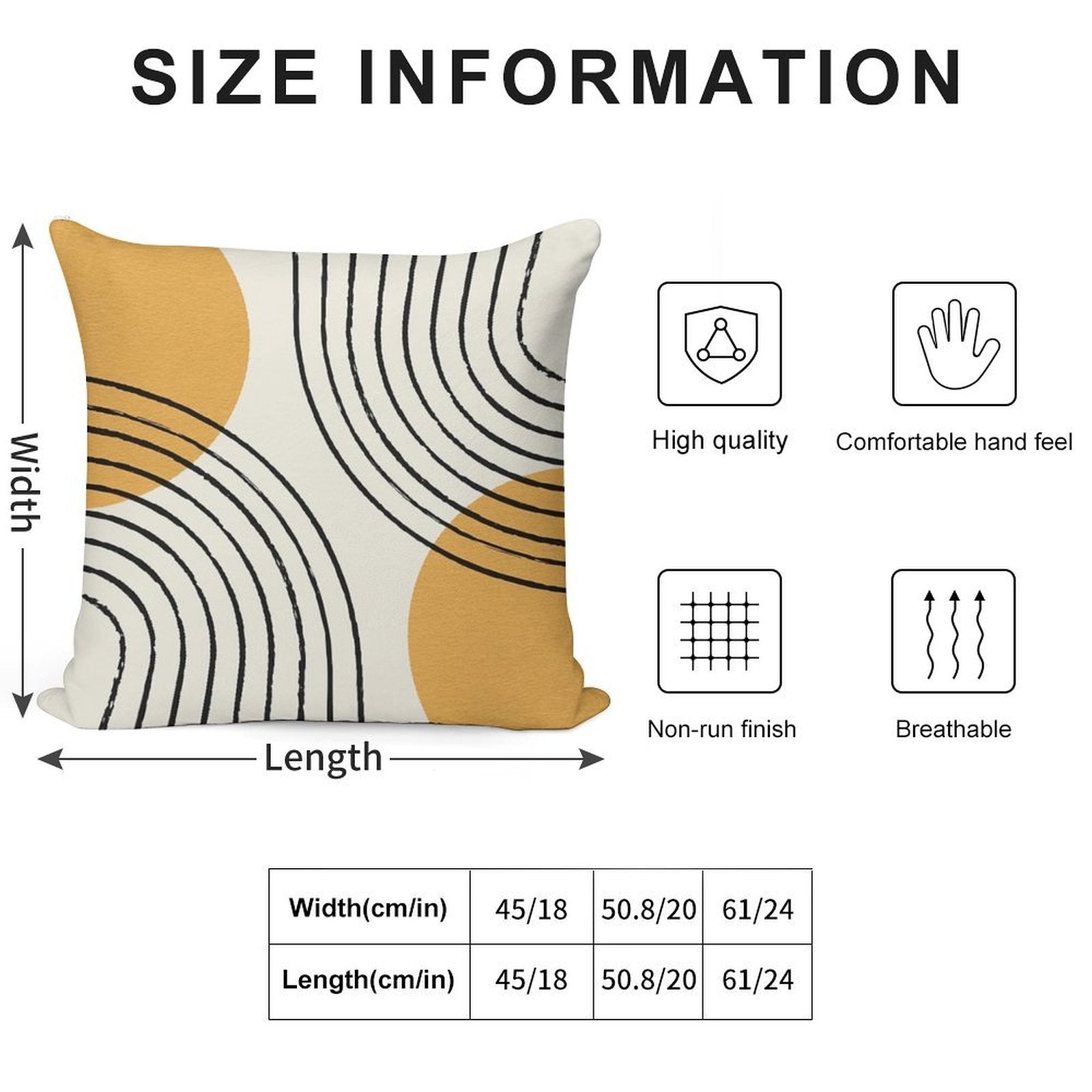 Sun Arch Double - Gold Soft Warmth Comfort Throw Pillow