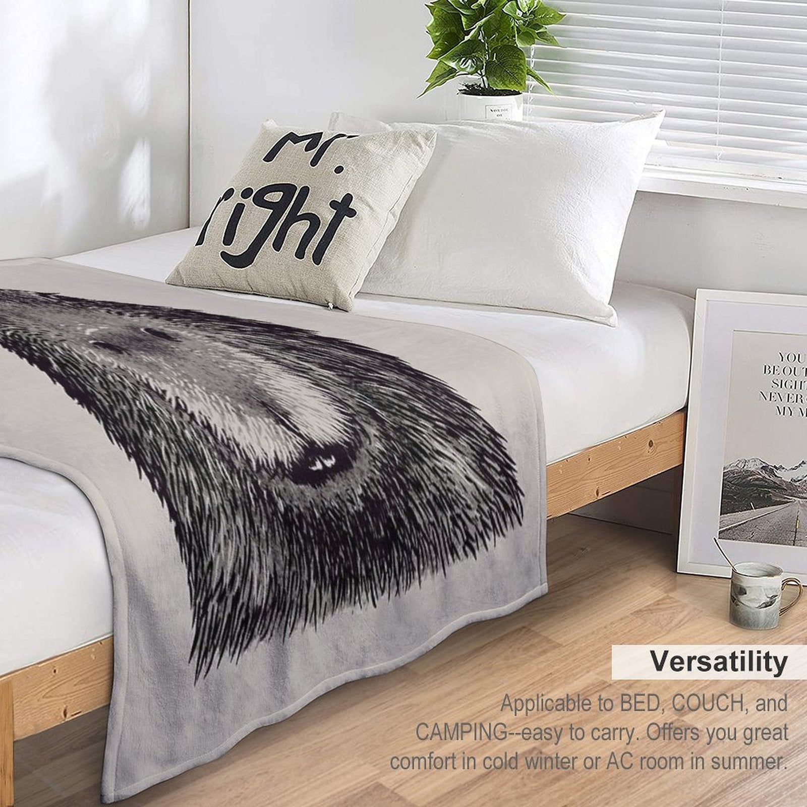 Capybara  Orange  Capy Yuzu  Capybara with Orange on Head  His Name - Gort  Portrait Durable Throw Blanket