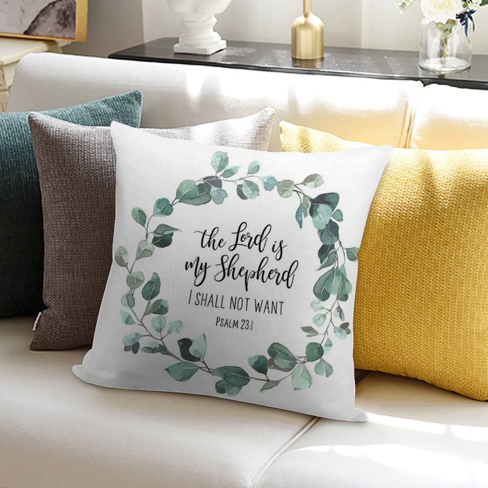 The Lord Is My Shepherd Soft Style Accent Throw Pillow