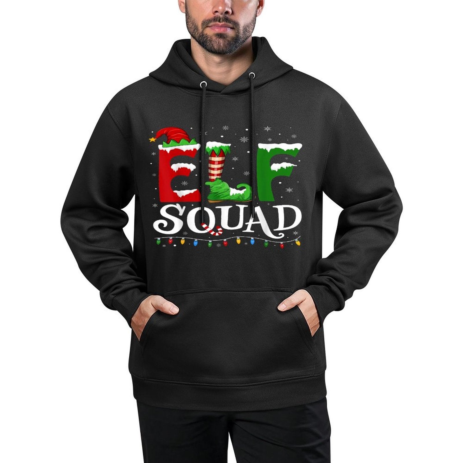 Elf Squad Funny Christmas Family Pajamas Easy Care Hoodie