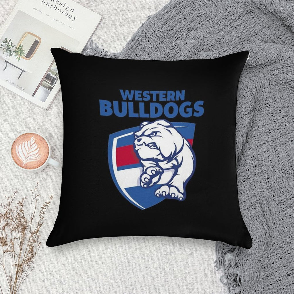 Bulldogs-western Soft Decorative Cover Throw Pillow