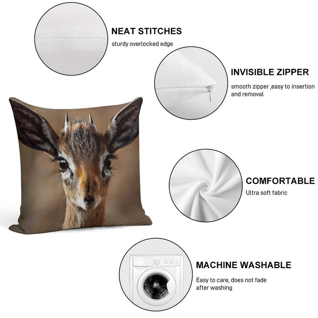 Dik Dik- Smallst Antelope of South Africa Soft Anti-Pilling Throw Pillow