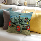 Eicher Diesel Tractor Soft Skin-Friendly Throw Pillow
