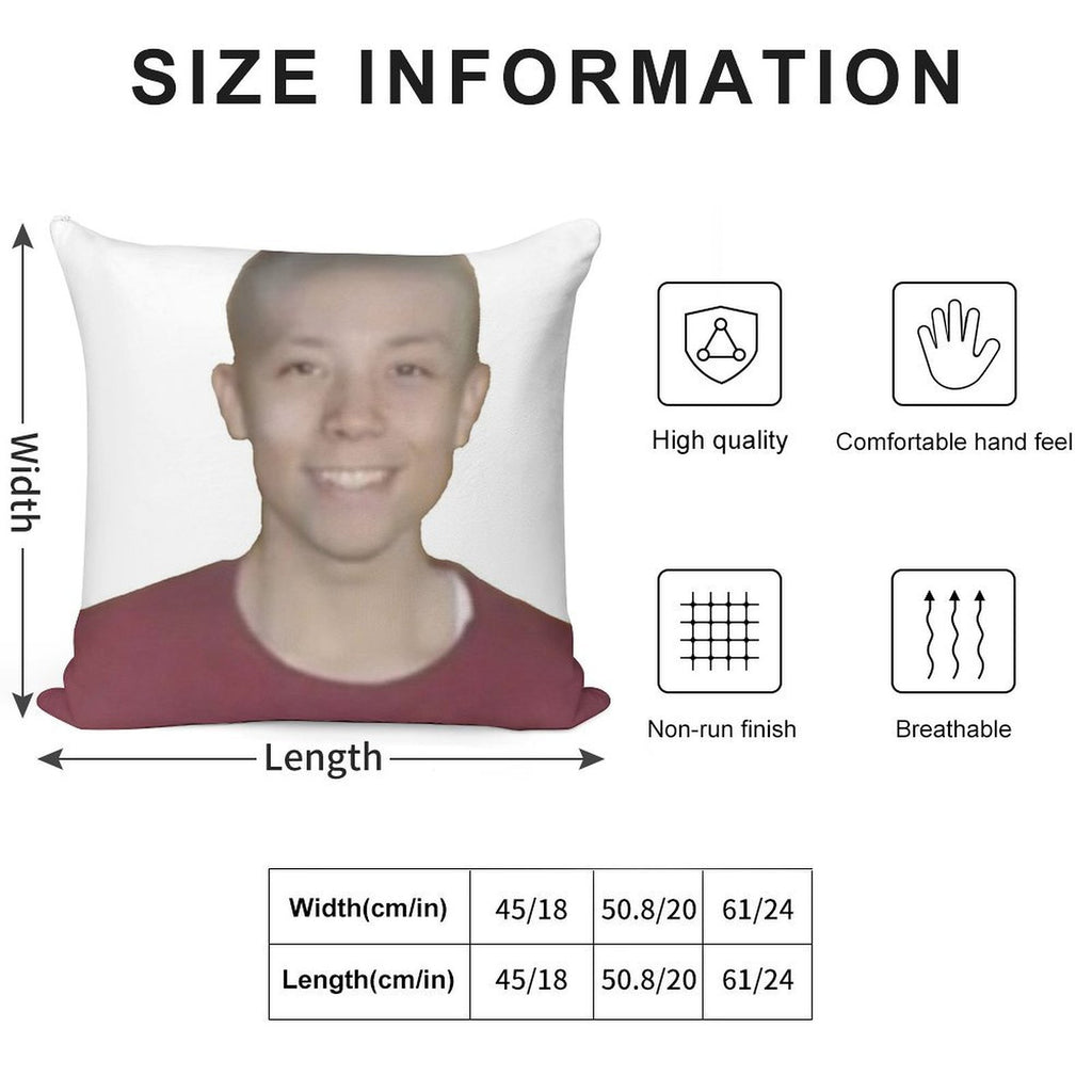 Bald Quackity Soft Decorative Cover Throw Pillow