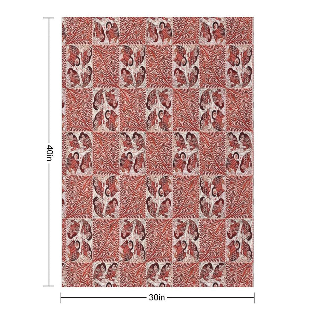 William De Morgan Owls Compact Throw Blanket