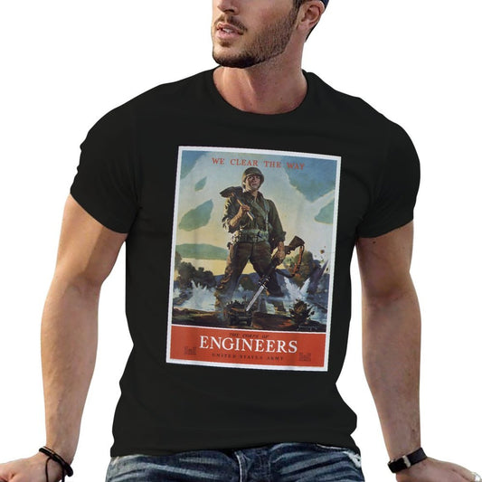US Army Corps of Engineers  Rolled Sleeves T-Shirt