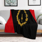 Black American Heritage Flag Travel-friendly Throw Blanket