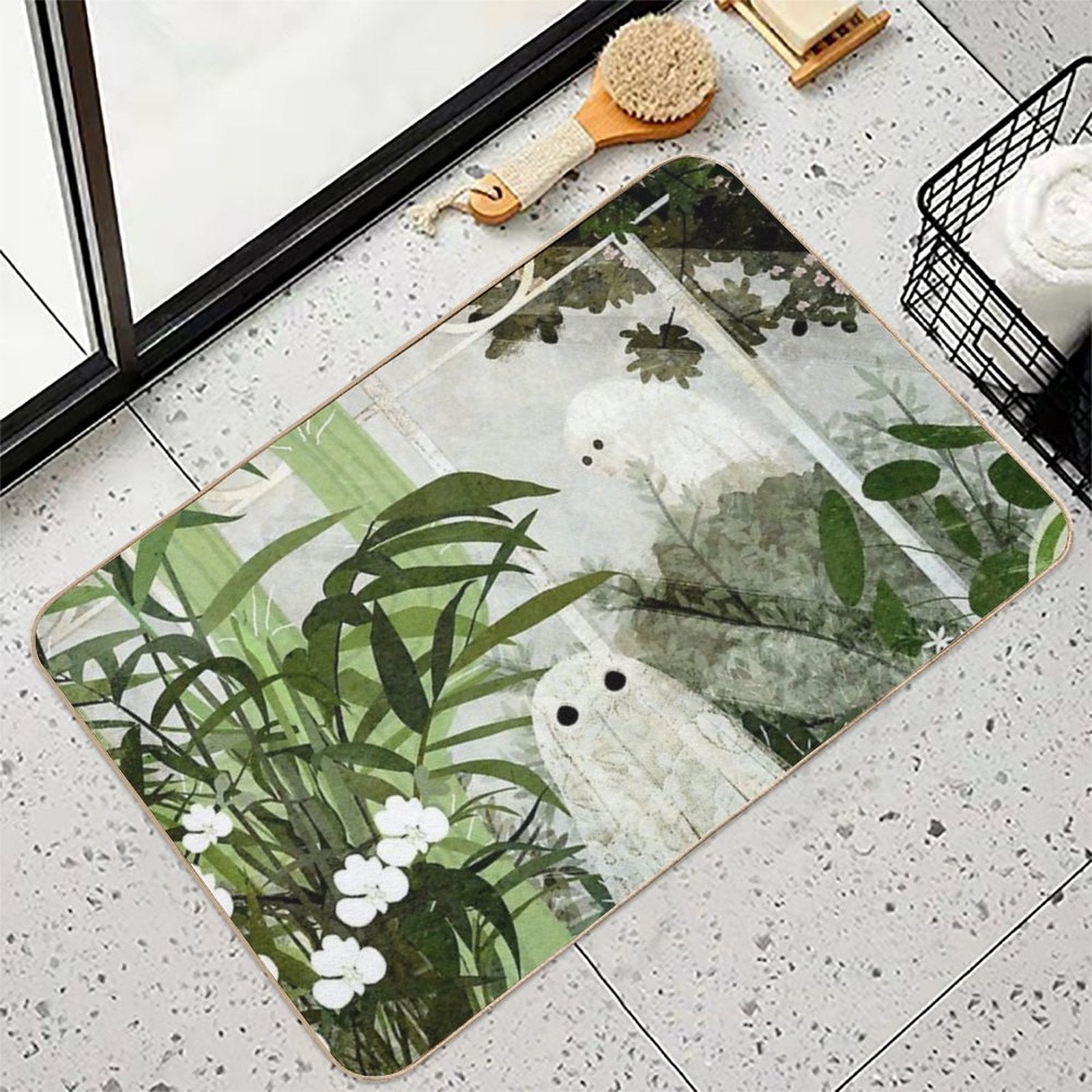 There's A Ghost in The Greenhouse Again  Dirt-Trapping Bath Mat