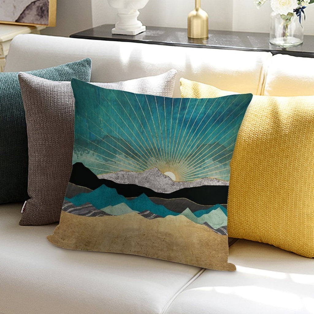 Peacock Vista Soft Easy Maintenance Throw Pillow