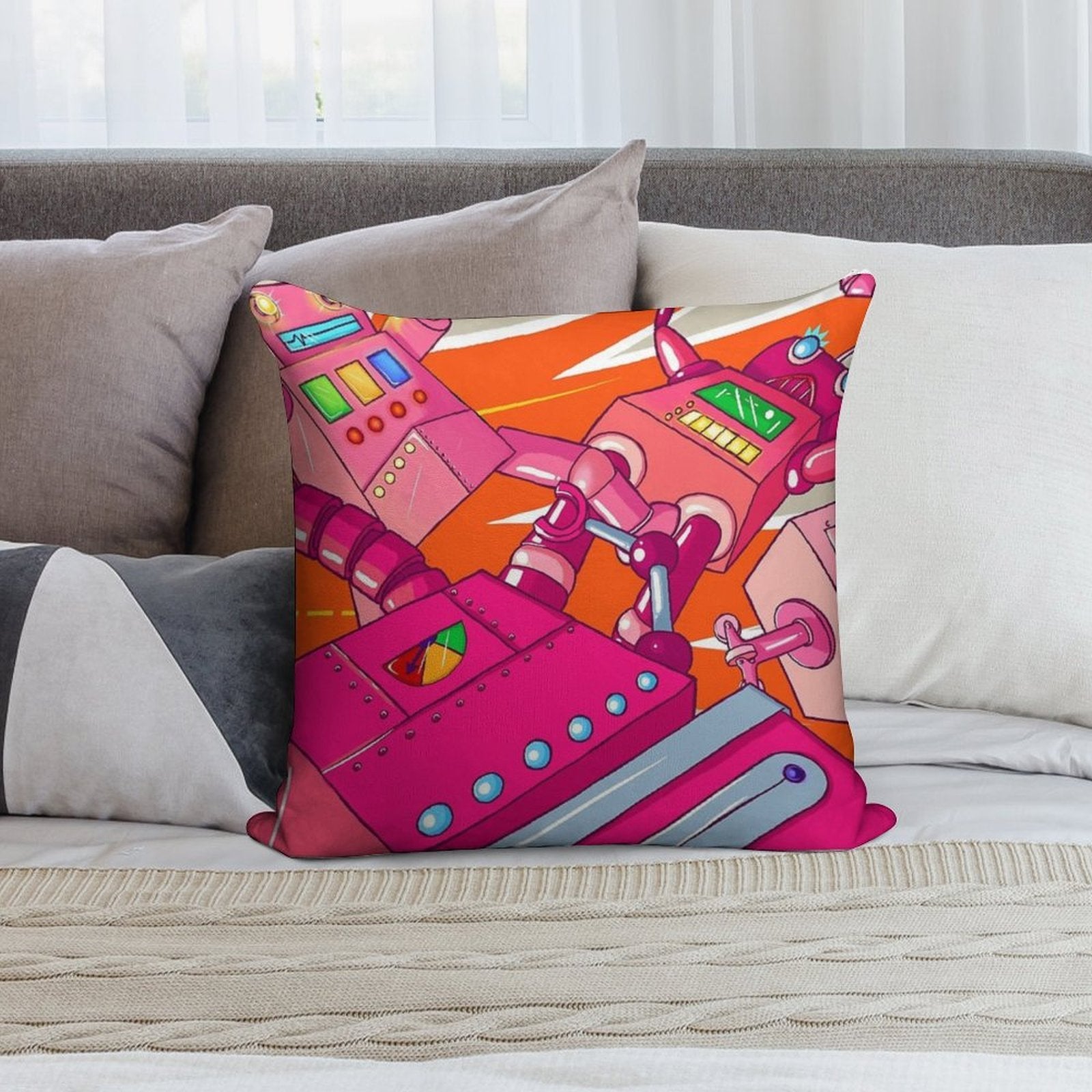 Yoshimi Battles The Pink Robots Soft Gift Ready Throw Pillow
