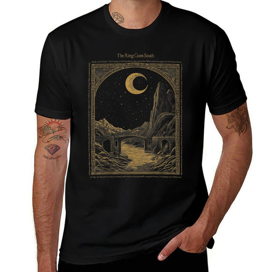 Vintage The Ring Goes South - Rings Lord Men Women  Heathered Texture T-Shirt