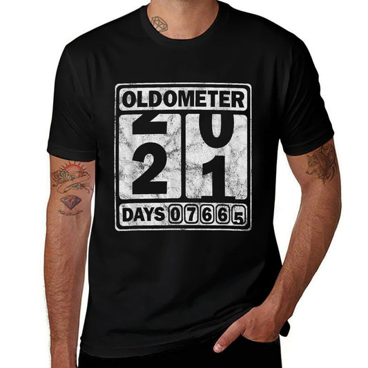 21st Birthday Funny Oldometer Car Racing Motorsport  Trendy Pattern T-Shirt