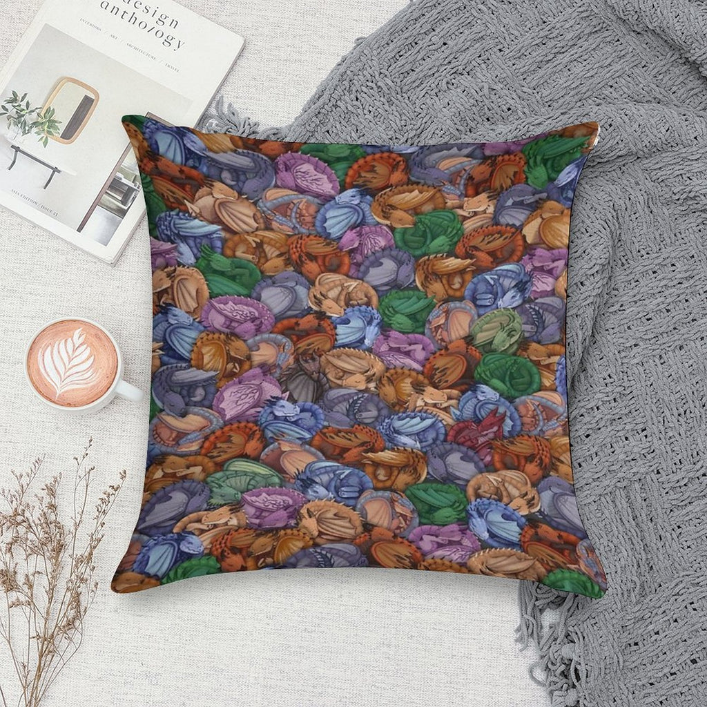 Let Sleeping Dragons Snooze Soft Ultra-Soft Texture Throw Pillow