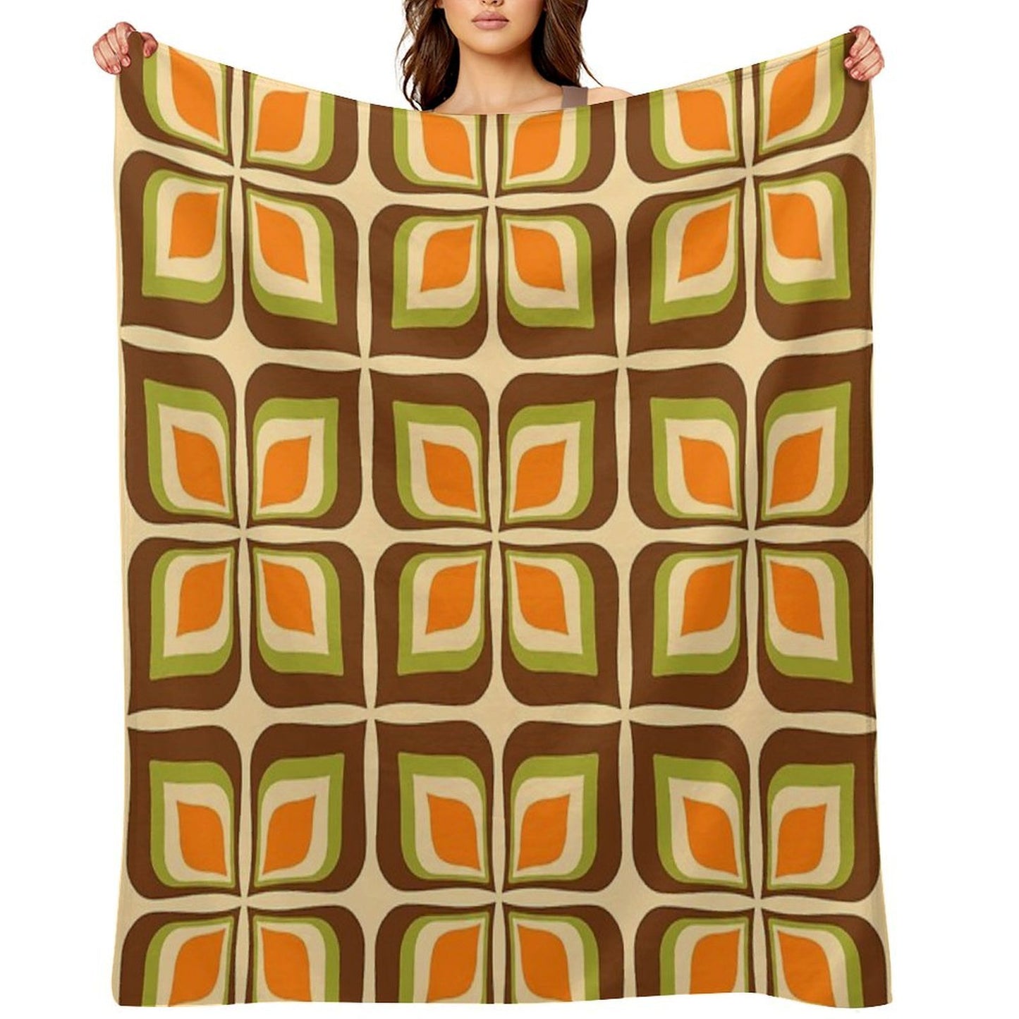 Retro Gradient Flower Pattern 725 Machine-washable Throw Blanket