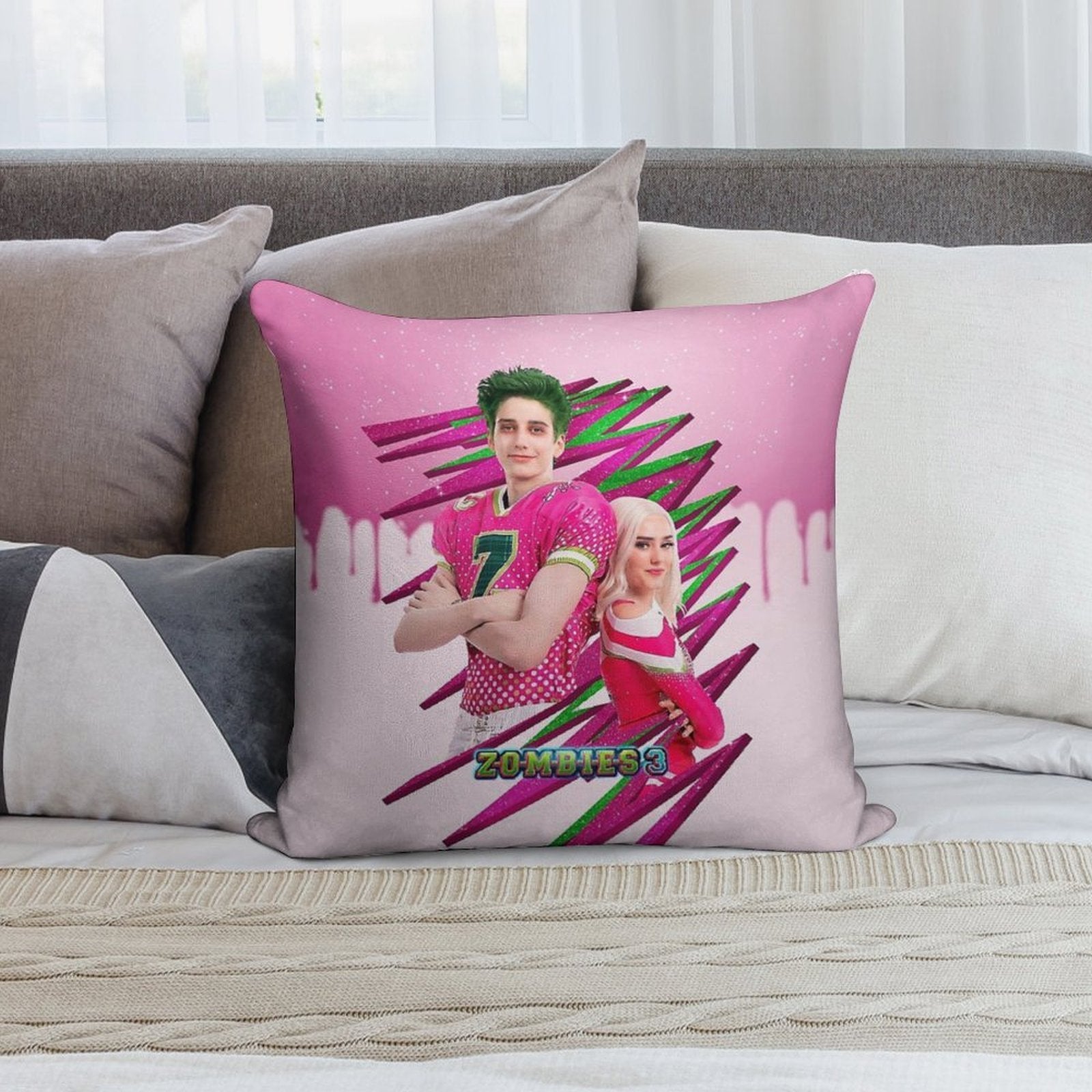 Zombies 3 - Zed And Addison Magic Soft Anti-Pilling Throw Pillow