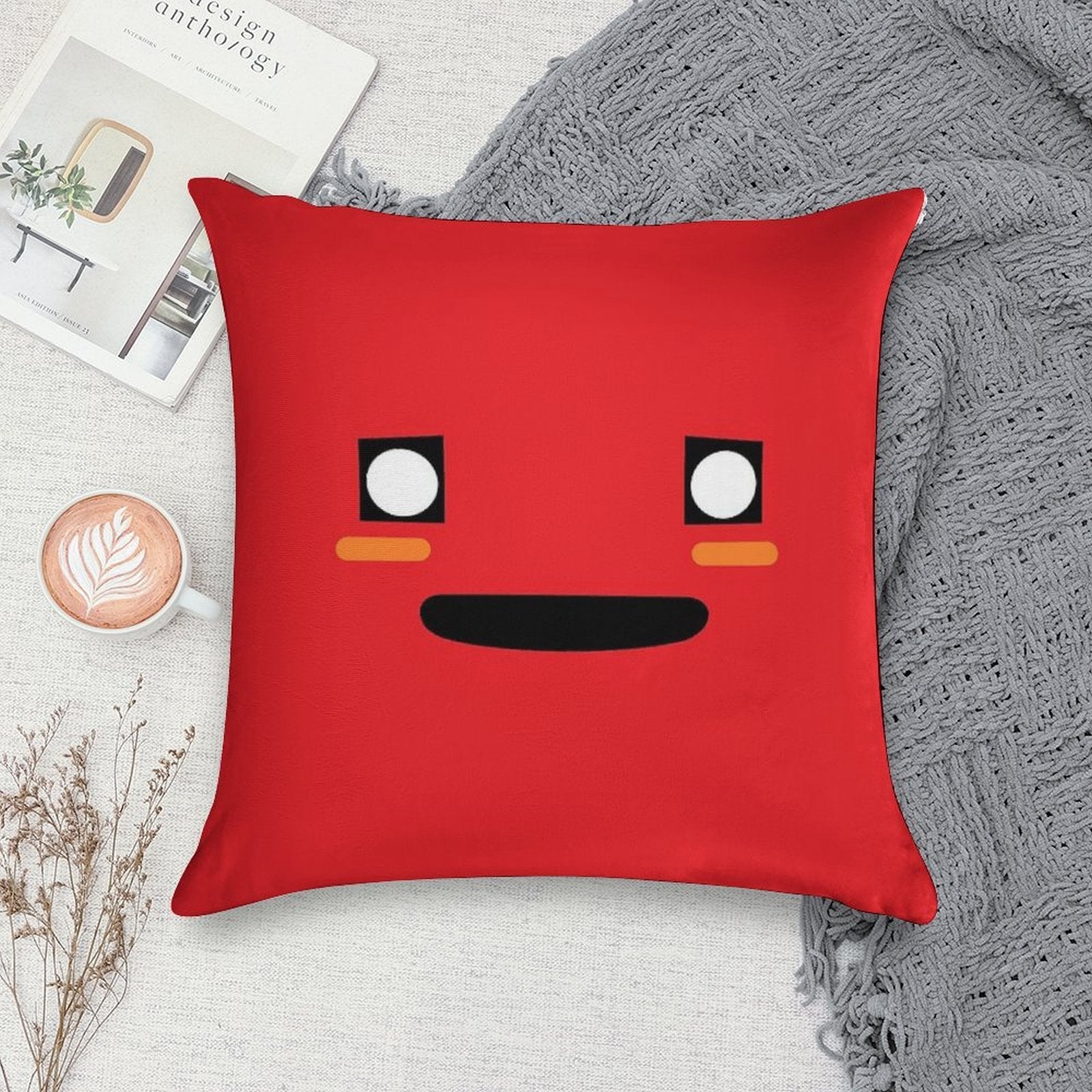 Miata NA Flat Design Soft Hidden Zipper Throw Pillow