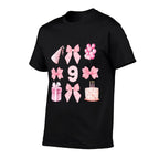 Kids 9th Coquette Birthday Party Nine Years Old Girls Kids  Moisture-wicking T-Shirt