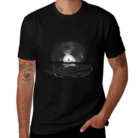 Vinyl Music Vinyl Moon Vinyl Record Lovers Collectors  Lightweight T-Shirt