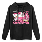 Im Dreaming of A Pink Christmas Snowman Tree Cake Xmas Casual Wear Hoodie