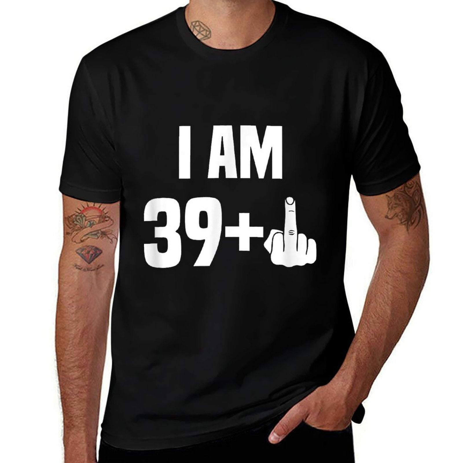 40 Birthday Funny 39+1 Saying Gift for 40th Birthday  Vintage-inspired T-Shirt