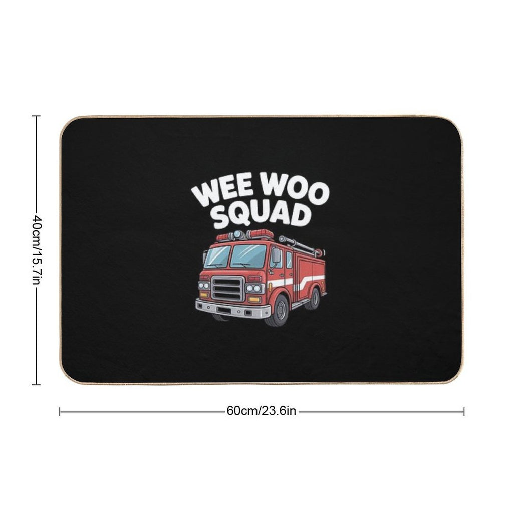 Fire Truck Fireman  High-Traffic Bath Mat