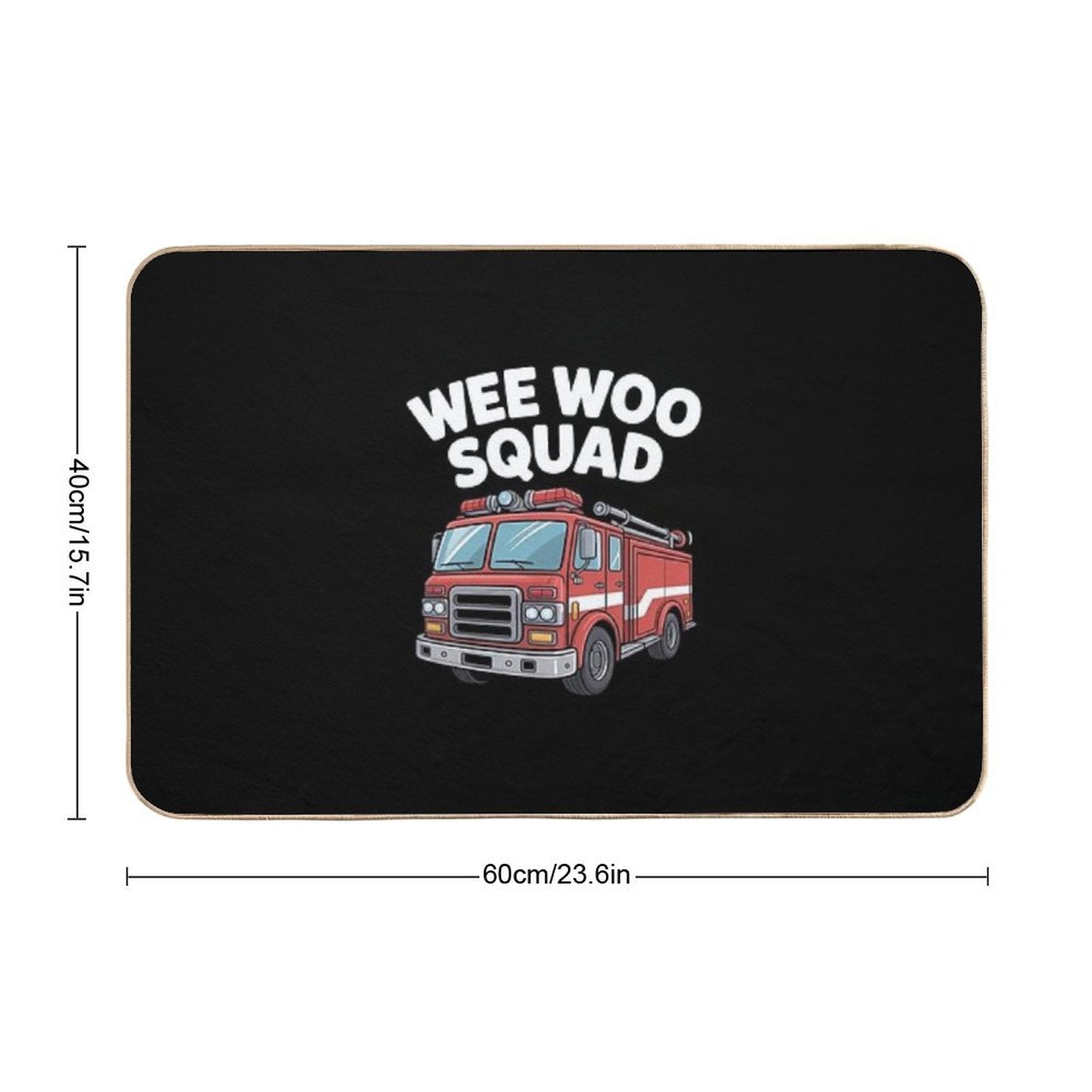 Fire Truck Fireman  High-Traffic Bath Mat