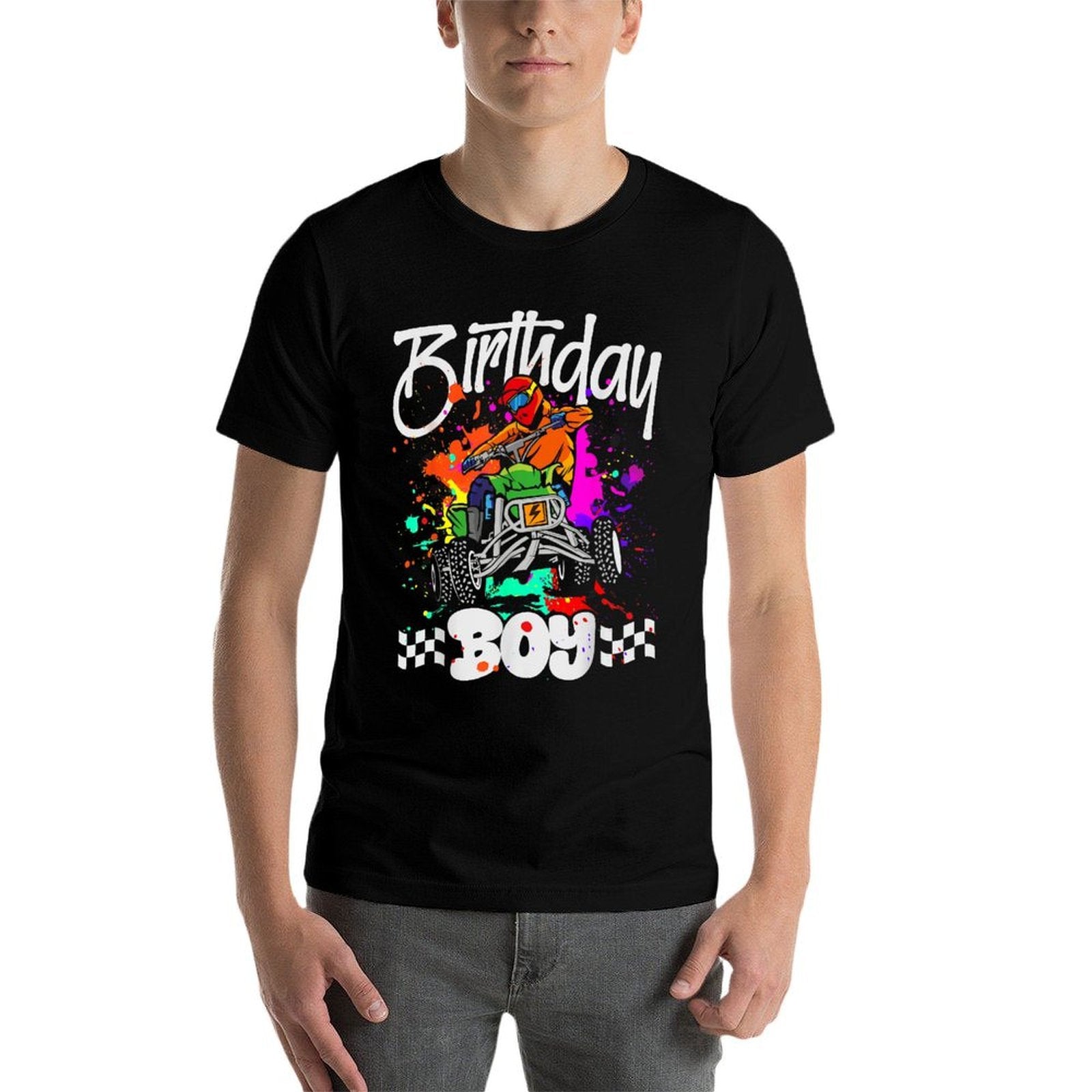 ATV Birthday Kids Boy 4 Wheeler Quad ATV Birthday Party  Cotton T-Shirt