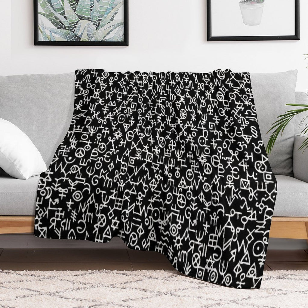Viking Tribal Design Versatility Throw Blanket