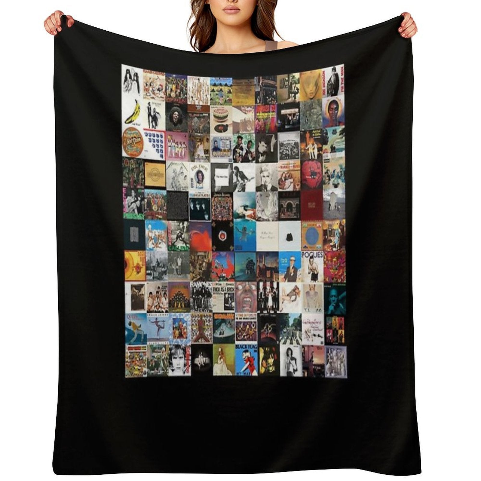 Greatest Album Collage Classic Eco-conscious Throw Blanket