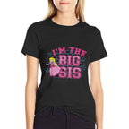 Super Mario Im The Big Sis Peach Pink Text Portrait Comfortable T-Shirt
