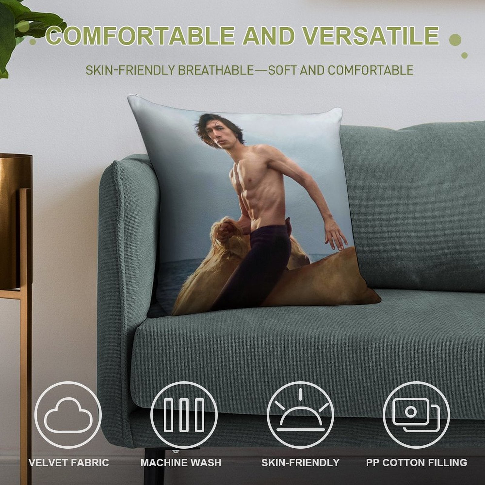 Giddy Up Soft Home Decor Throw Pillow