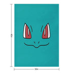 Bulbasaur Face Machine-washable Throw Blanket