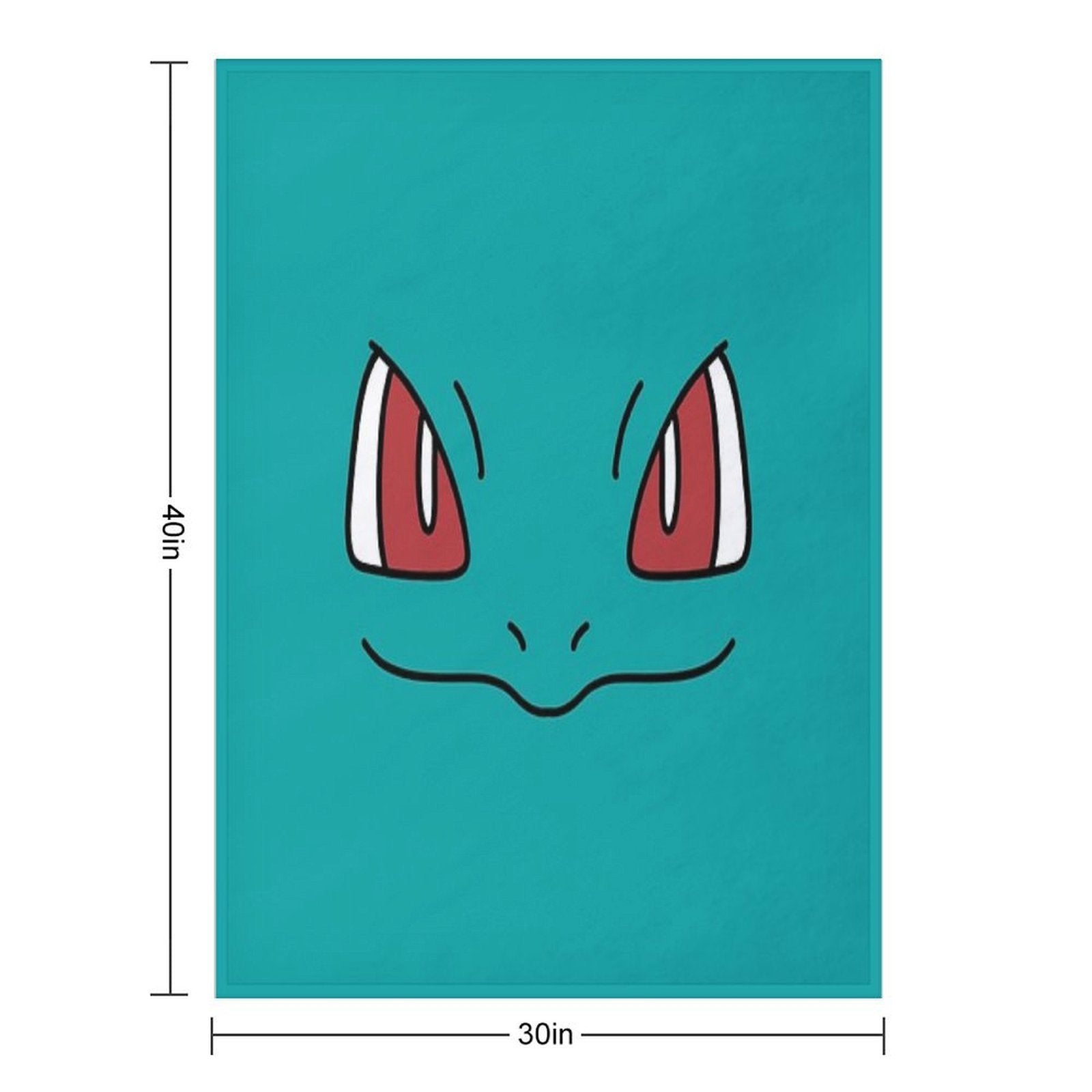 Bulbasaur Face Machine-washable Throw Blanket