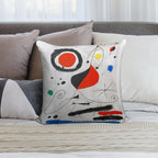 Joan Miro Original Lithograph from Derriere Le Miroir 1964 Soft Home Decor Throw Pillow