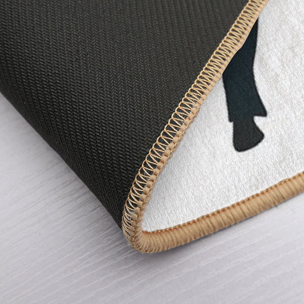 Stranger Things  Eddie Munson with His Guitar - She Was Destined for An Alternate Dimension.  Anti-Trip Bath Mat