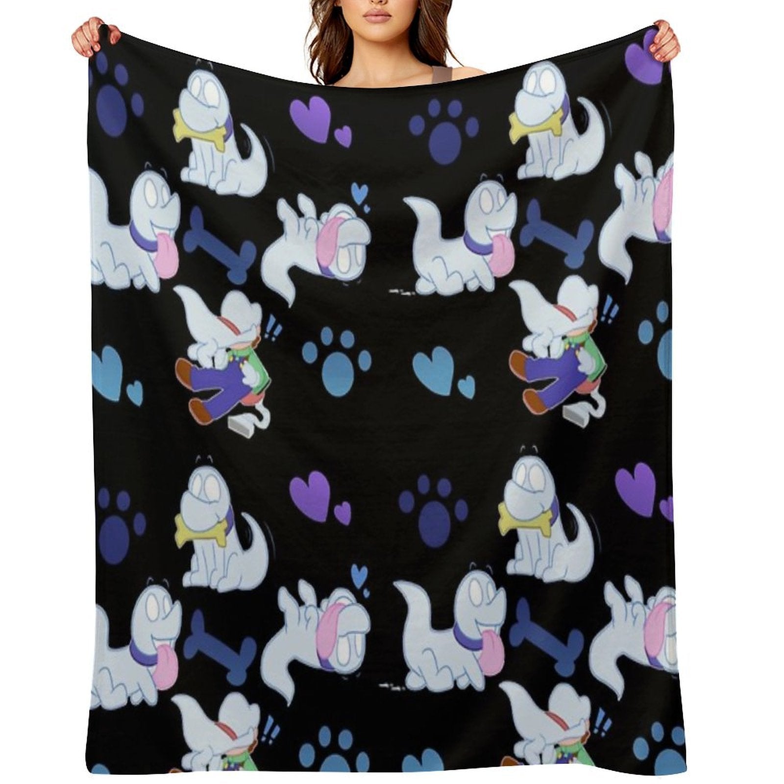 Polterpup Pattern Wrinkle-free Throw Blanket