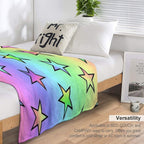 Colorful Star Pattern Compact Throw Blanket
