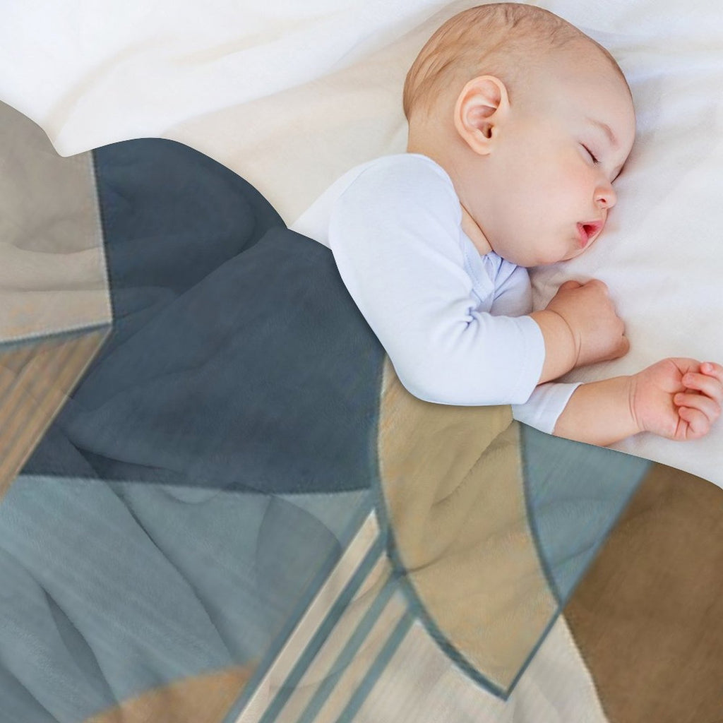 Vibrant Geometric Design Easy Care Throw Blanket