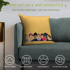 Feminist Girl Gang- Squad Goals (with Gloria) Soft Ultra-Soft Texture Throw Pillow