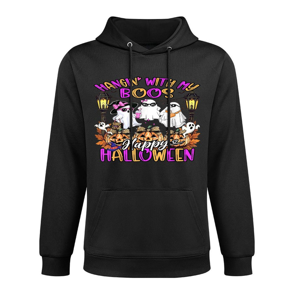 Hangin with My Boos Cute Boujee Ghosts Halloween Costume Shrink-Resistant Hoodie