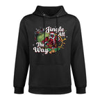 Marvel Deadpool Christmas Jingle All The Way Portrait Sweatshirt Cotton-Polyester Blend Hoodie