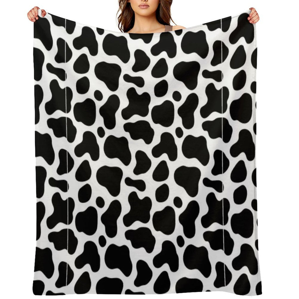 Cow Pattern Costume Shrink-resistant Throw Blanket