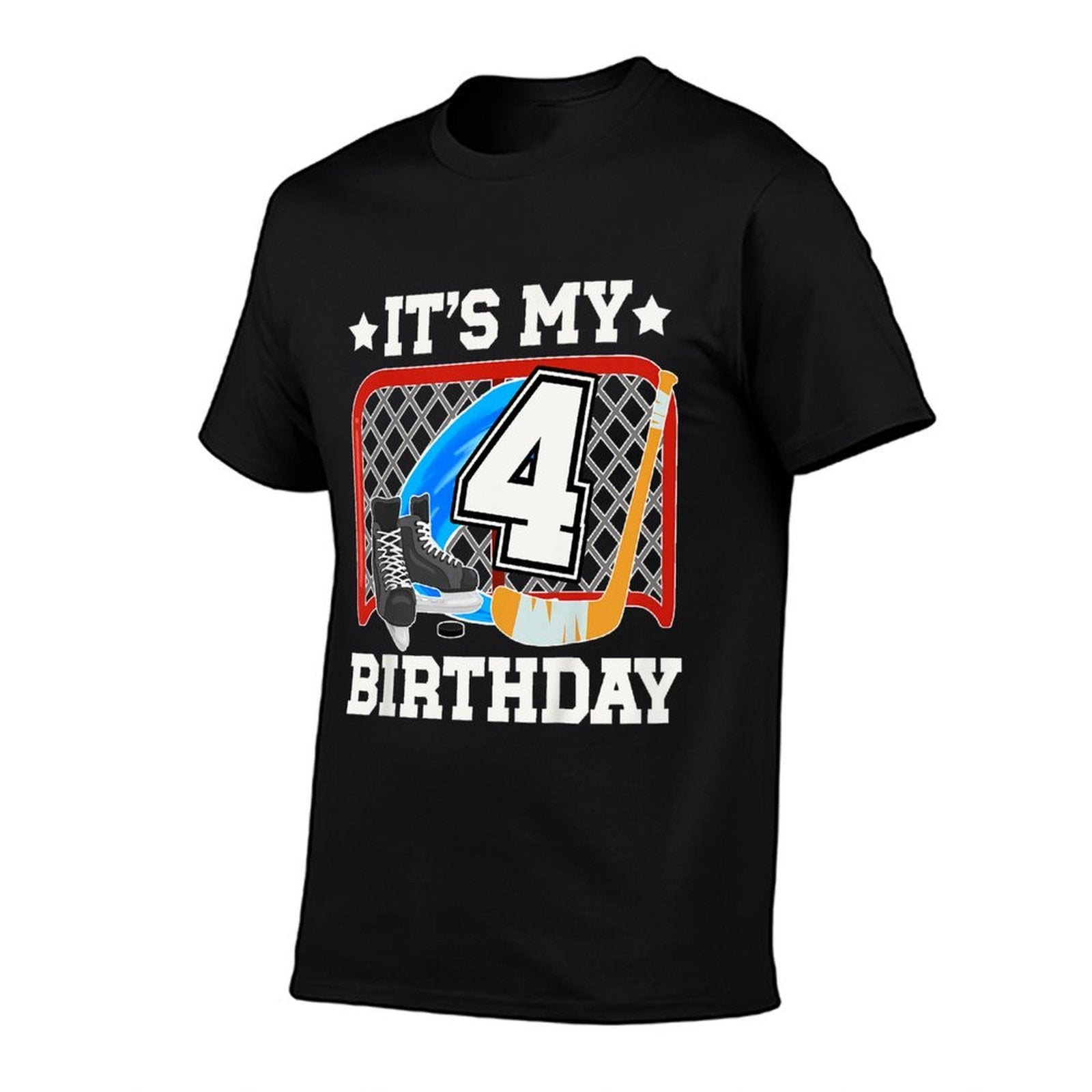 Kids 4th Birthday Ice Hockey Boy 4 Year Old Ice Hockey Player  Classic T-Shirt